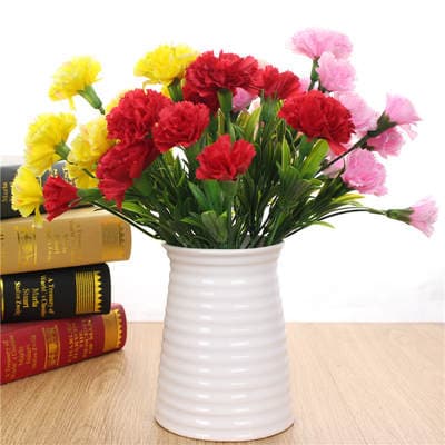 Cravos Simulados Bouquet Presente de Dia das Mães 10 Cabeças Cravos Colocar Flores Decoração de Casa Cravos Fornecimento de Fábrica