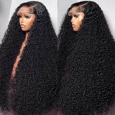 Peruca Lace Front 13x6 Deep Wave com risca ao meio