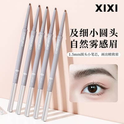 Maquiagem xixi contorno tridimensional lápis de sobrancelha de neblina cor natural raiz clara impermeável não mancha lápis de sobrancelha de duas cabeças