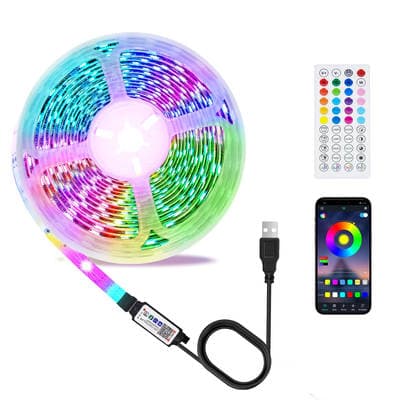 Cinto de luz 5v transfronteiriço LED rgb atmosfera colorida usb tv fundo 3535 cola traseira autoadesiva férias e-commerce cinto de luz