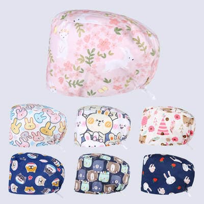 Touca cirúrgica feminina, touca para médicas e enfermeiras, touca redonda de algodão puro, touca específica para sala de cirurgia, touca de trabalho para médicos, touca tipo turbante, respirável, masculina.