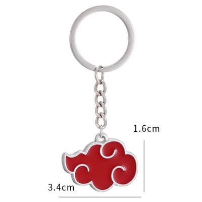 Western Anime Naruto Naruto Peripheral Organization Logo Red Cloud Clothing Pendant Chaveiro Spot Atacado