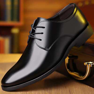 Sapatos de pele masculinos formais casuais sola macia