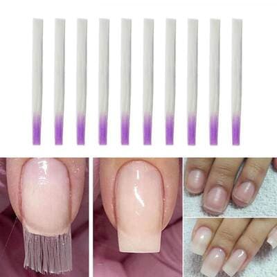 Fibra de vidro unhas alongadas unhas de fibra extensão de unhas fiberglass nails manicure novo modelo em estoque
