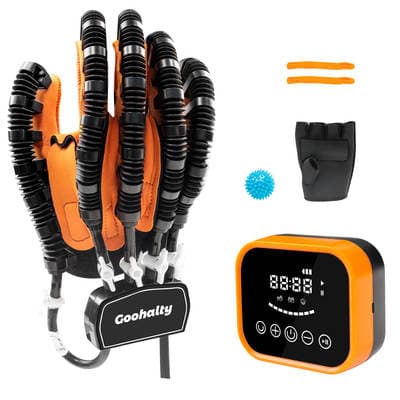 Luvas de treino de mão de novo acidente vascular cerebral de reabilitação transfronteiriça hemiplegia dedos massagem elétrica hemiplegia equipamento de exercício