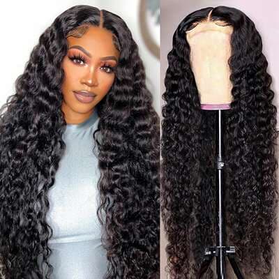 Peruca lace front 13x4 cabelo humano deep wave