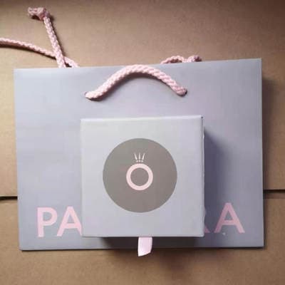 Nova caixa Pandora, sacola de mão, caixa de embalagem, caixa de joias, nova caixa de anel da família Pandora