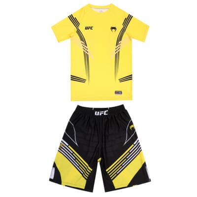 Conjunto de roupas de treino de combate UFC MMA, boxe e sanda, roupa esportiva nova para fitness e luta, camiseta justa de manga curta