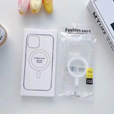 estojo de sucção magnética iPhone 18duo para Apple 17pro transparente 15 estojo rígido à prova de estilhaçamento 16pm estojo de telefone