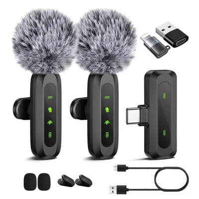 Microfone de lapela sem fios J3 para transmissão